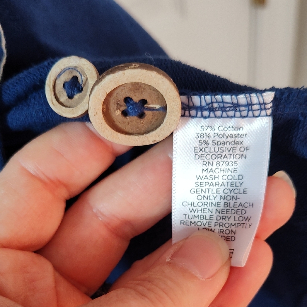Susan Graver Navy Blue Garment - Picture 3 of 6